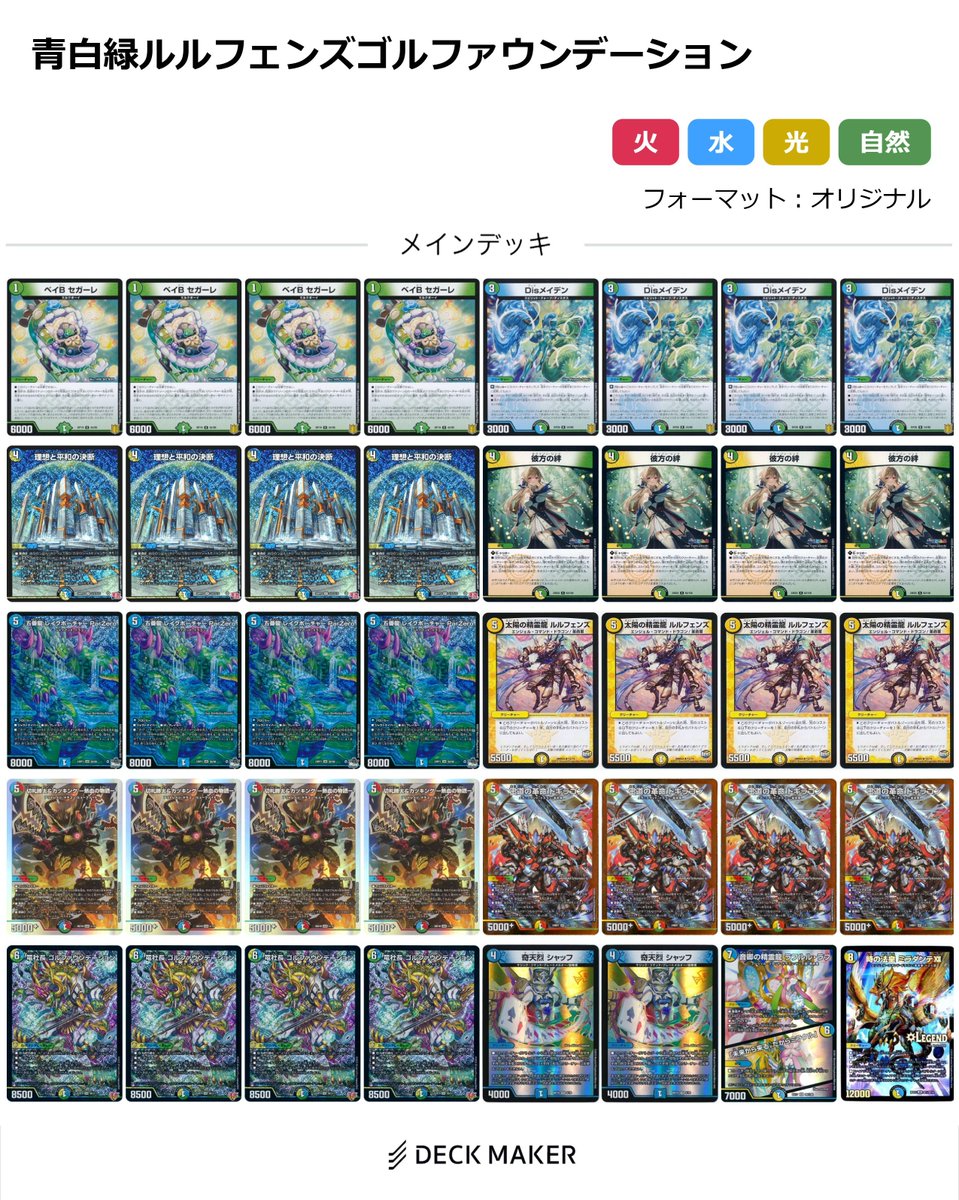 新弾デッキ紹介】 今回紹介するのは青白緑ゴルファウンデーション