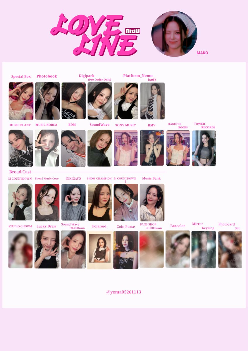 ✦𝐍𝐢𝐳𝐢𝐔 𝑳𝑶𝑽𝑬 𝑳𝑰𝑵𝑬 🩷 アルバム 封入 特典 グッズ トレカ