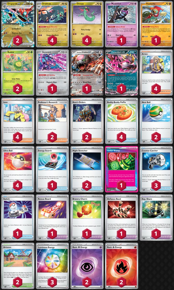 海外では人気のドラパルト単デッキ、ボムドラパと並び躍動！週末に行