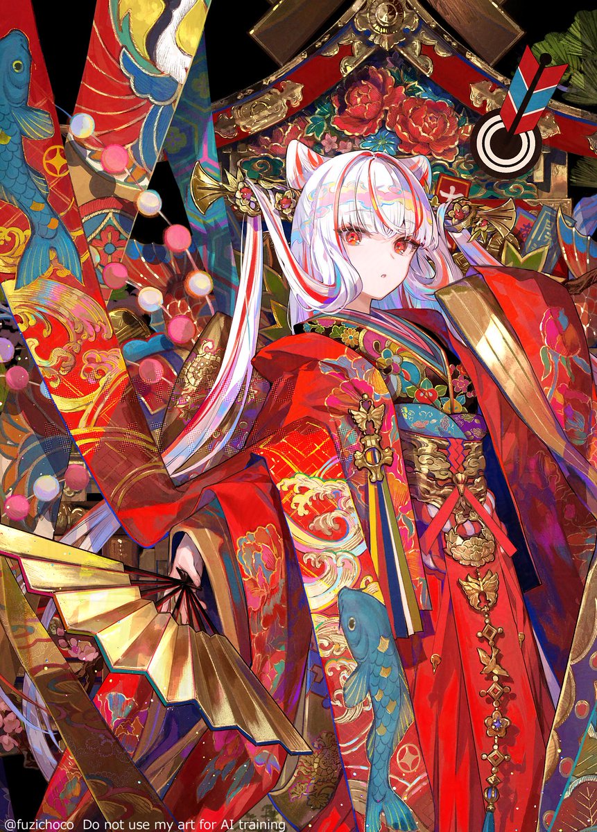 画集 #祝彩巡礼 描き下ろしイラストの一部✏