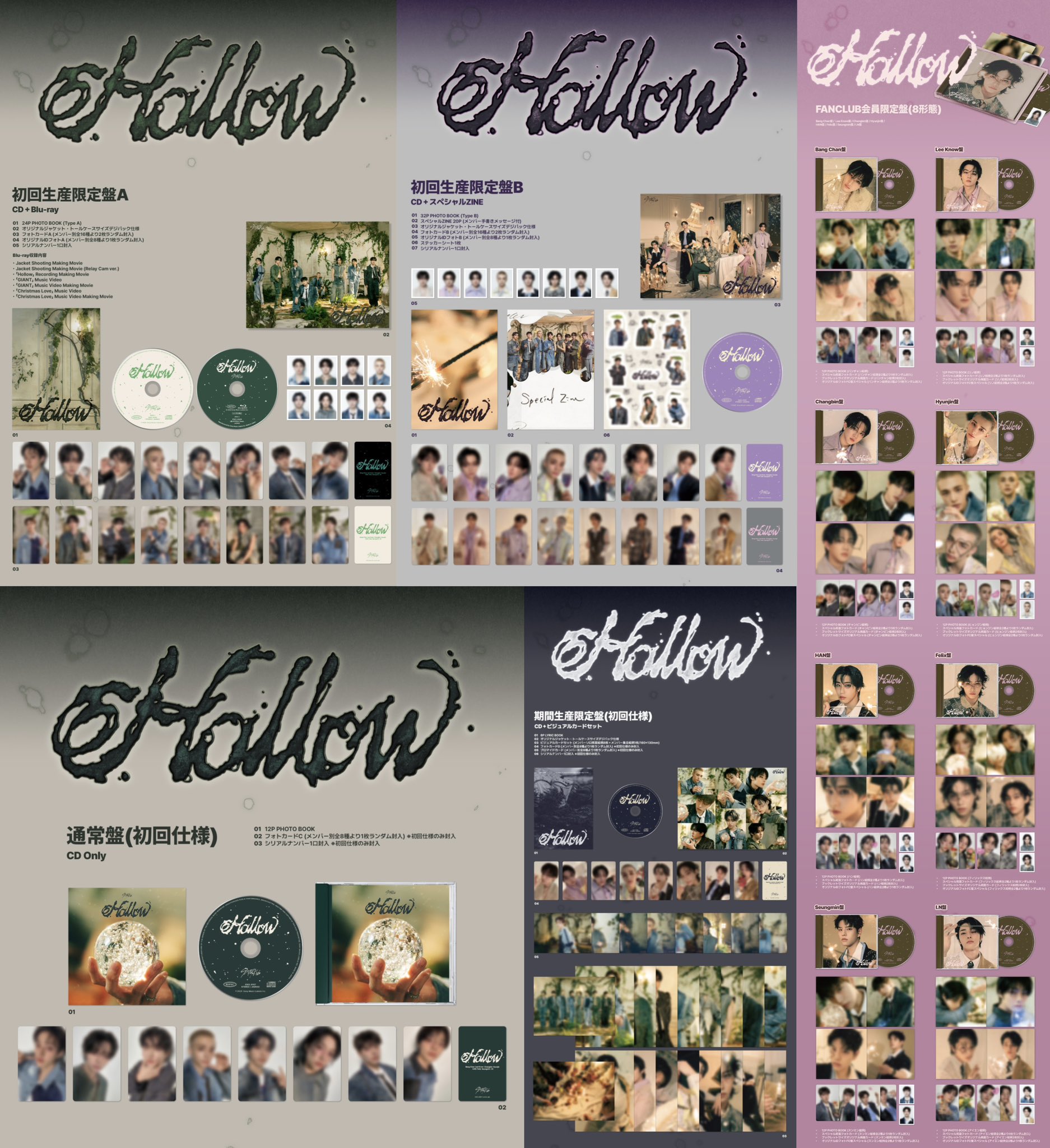 stray stray kids hollow 通常盤 封入トレカ コンプ OT8 kids hollow