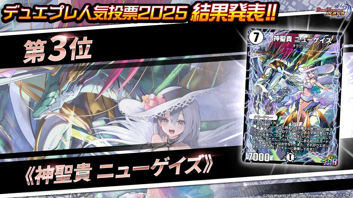 デュエプレ人気投票2025 結果発表！】 『デュエプレ人気投票2025』最終