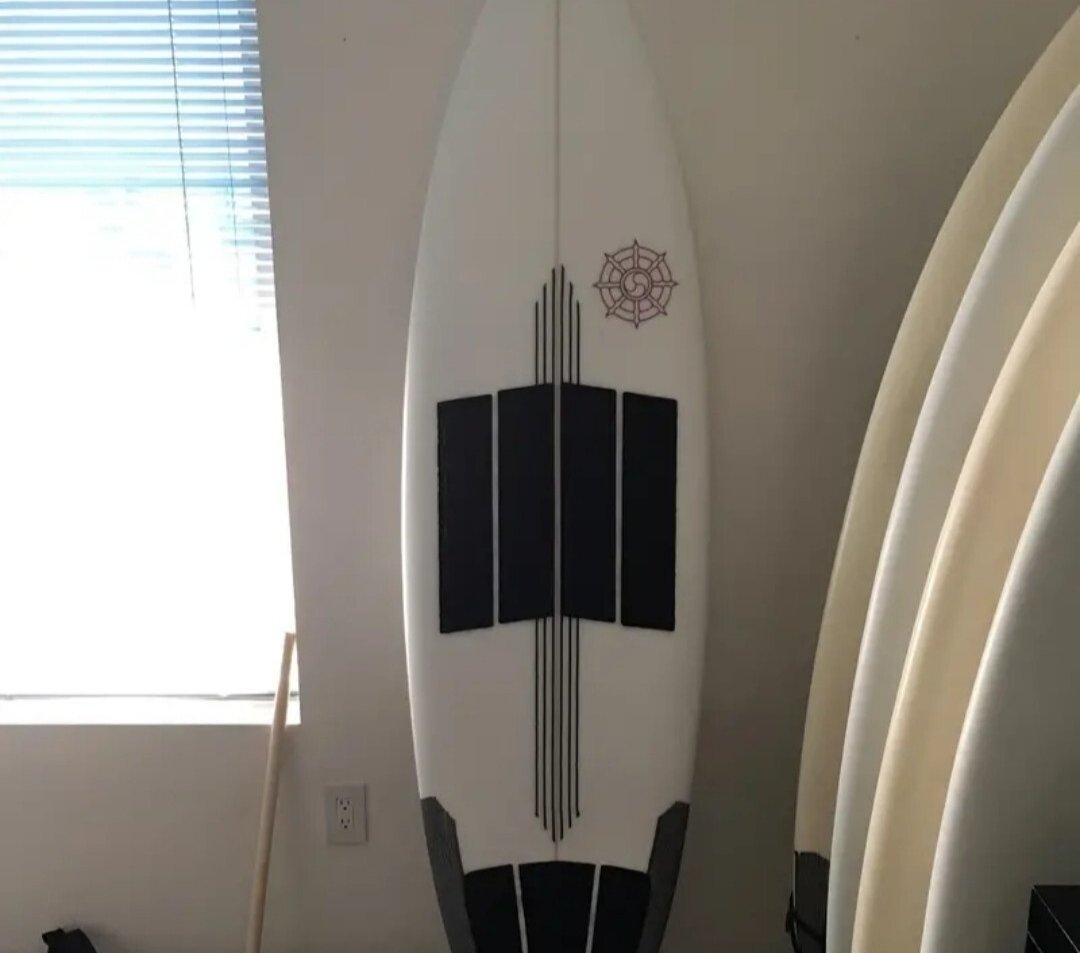 サーフボード デッキパッド付き　6.5 【たちつてと】ホワイト