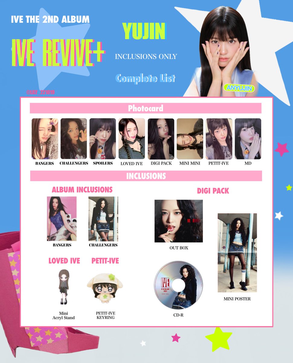 IVE【 REVIVE+ 】 全員 トレカ 一覧 🖤💫 INCLUSIONS Photocard List