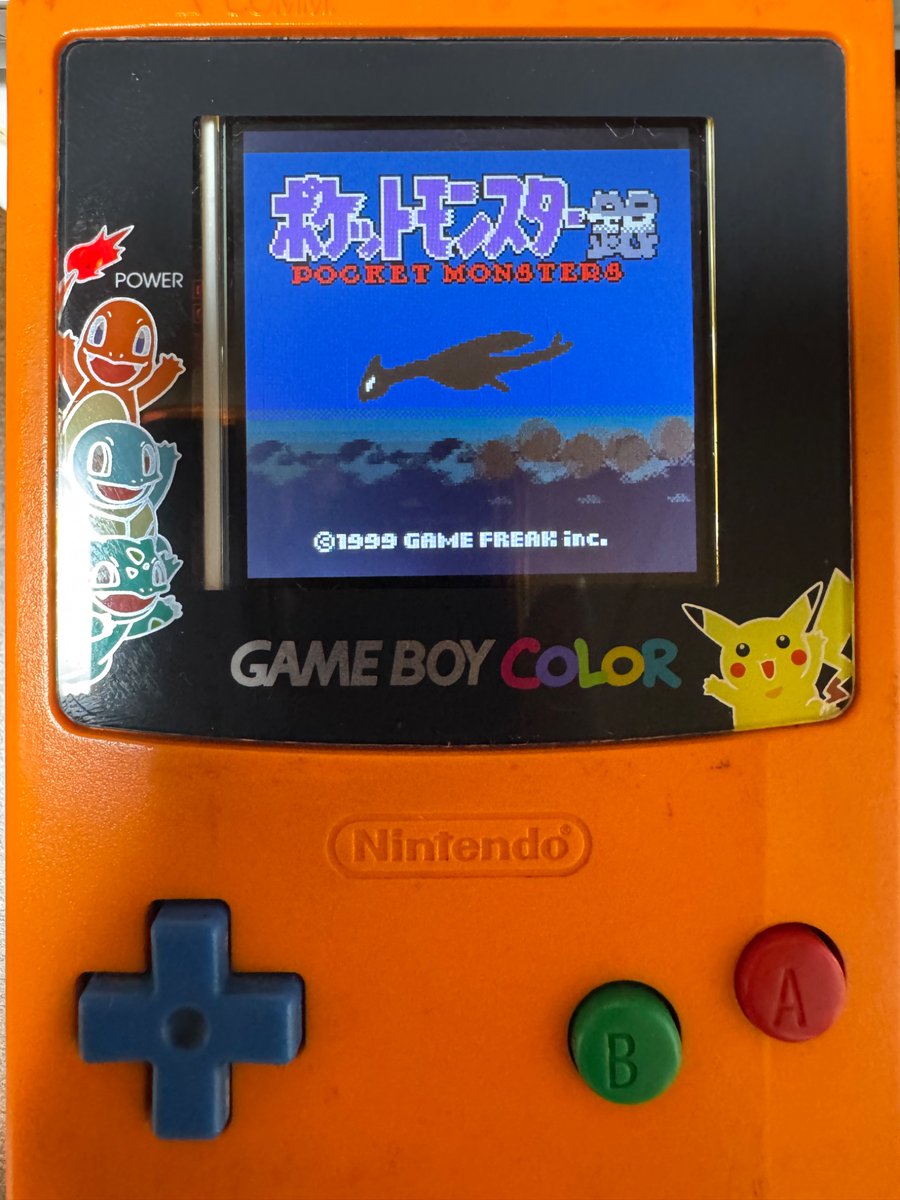 ゲームボーイカラーの画面のIPS液晶への交換に成功しました。 画面が