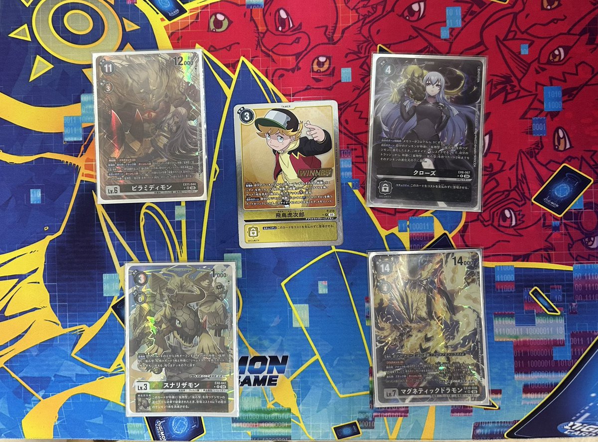 19時30分より開催した、デジモンカード テイマーバトルの優勝デッキ