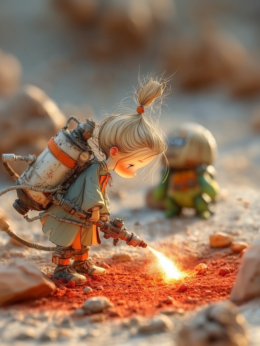 惑星シリーズ】 火星が赤くならないので熱して真っ赤にする作業中