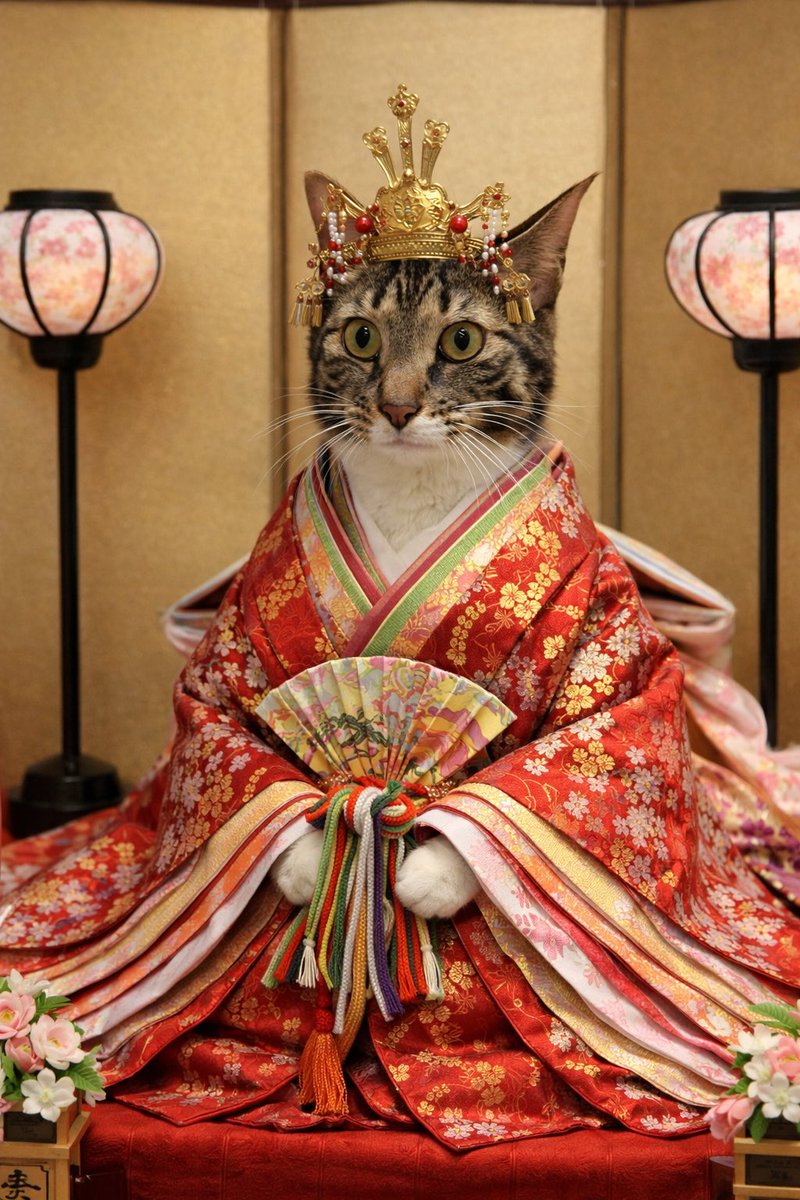 チャッピーちゃんにしゃおんさんをお雛様にしてもらいました🎎 AIやばいなw