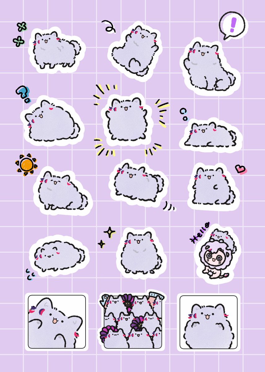 ぽめふわシールつめつめ (B6かA5サイズになる予定です)