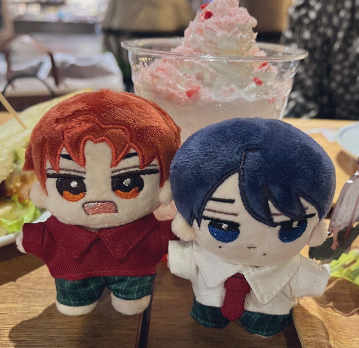 担当さんともらったばかりのたくぴろぬいを連れてわる恋カフェにお邪魔