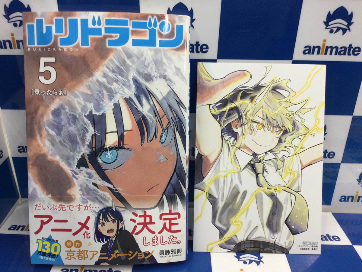 📚2F新刊情報③📚】 『ルリドラゴン(5)』 アニメイト特典：イラスト