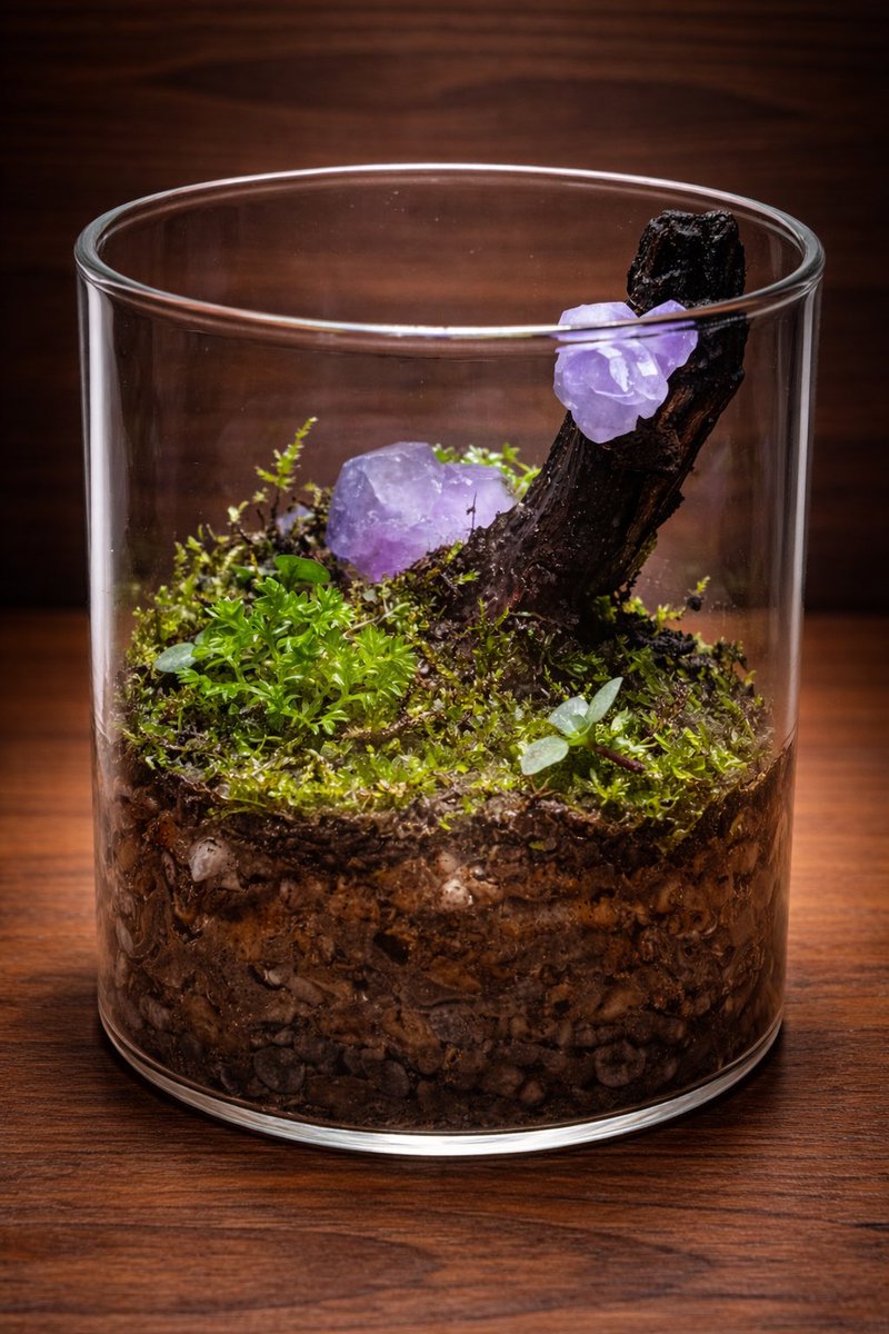 アメジストの樹】×2 直径7cm 高さ8cm 小型のドリフトウッドに