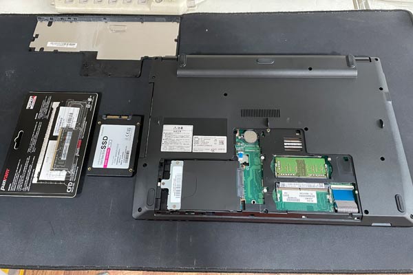 NEC LAVIE PC-NS350GARのSSD換装、メモリ増設サービス│パソコン工房