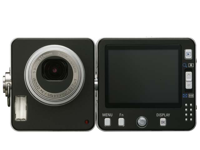 ペンタックス、スイベルボディのコンパクトデジカメ「オプティオX」