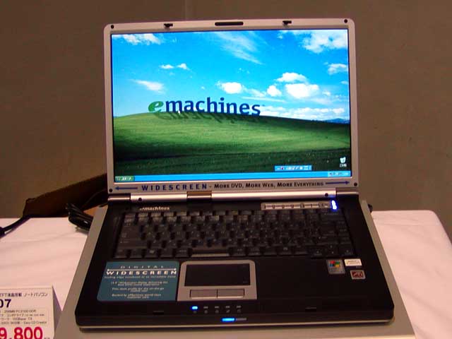 九十九電機、eMachines製ワイド液晶搭載ノートPCなど