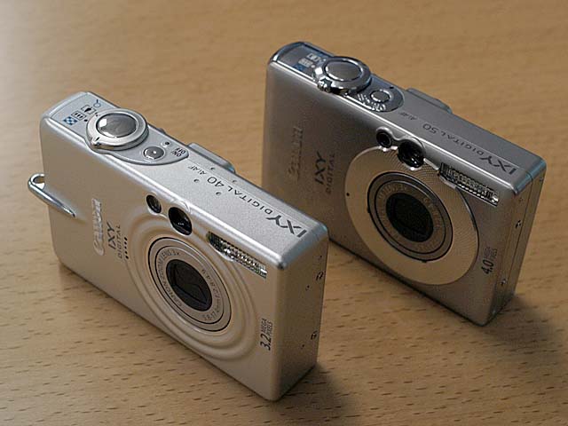 キヤノン、薄型ボディと大型液晶の「IXY DIGITAL 50/40」