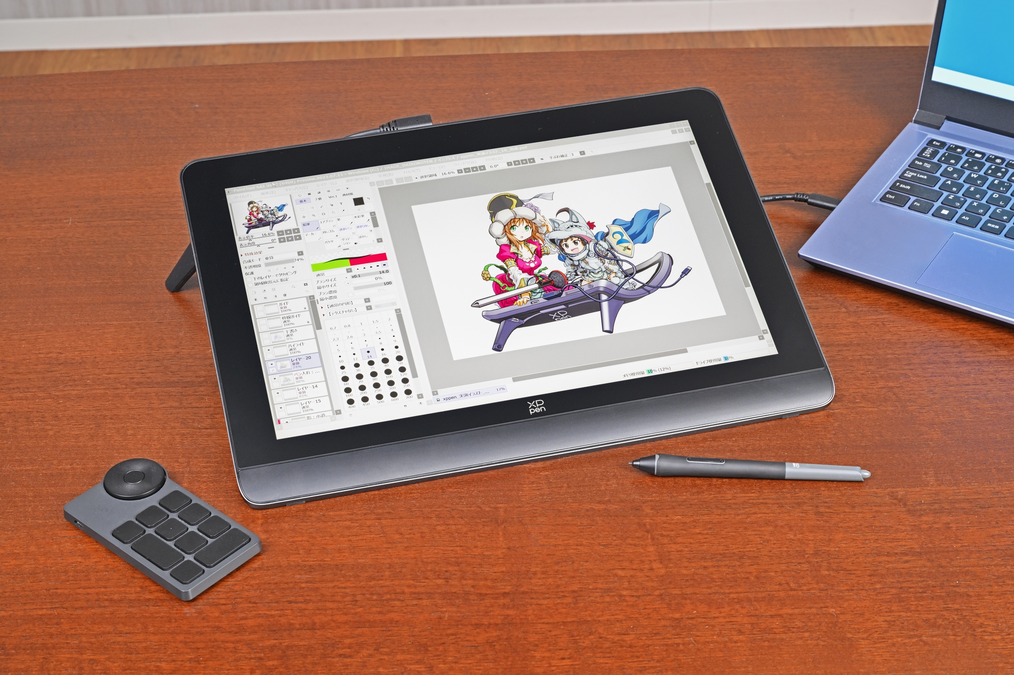 1万6,384レベル筆圧感知、Adobe RGB 97%の本格16型液タブが7万円台