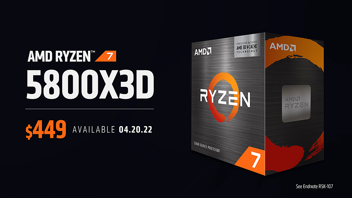 Ryzen 7 5800X3D」が4月20日発売。大容量L3キャッシュ搭載で世界最高の