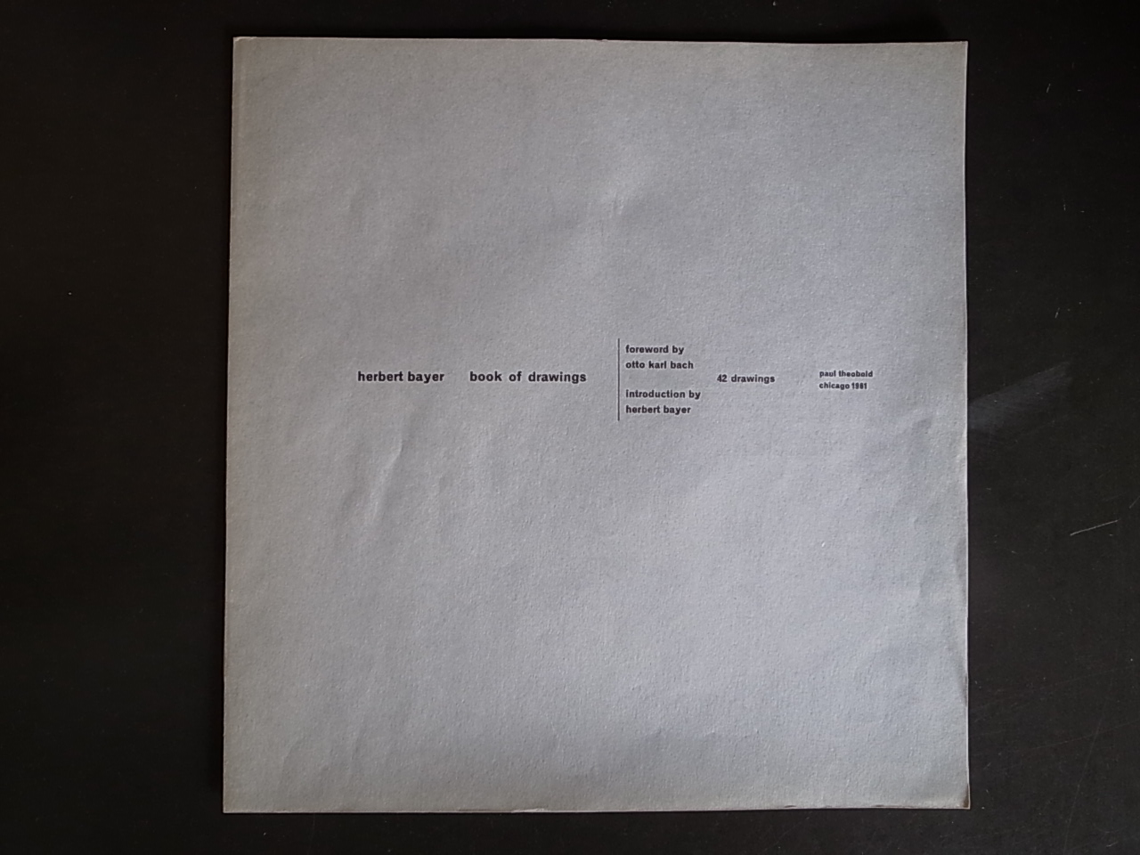 BOOK OF DRAWINGS / Herbert Bayer ハーバート・バイヤー作品集