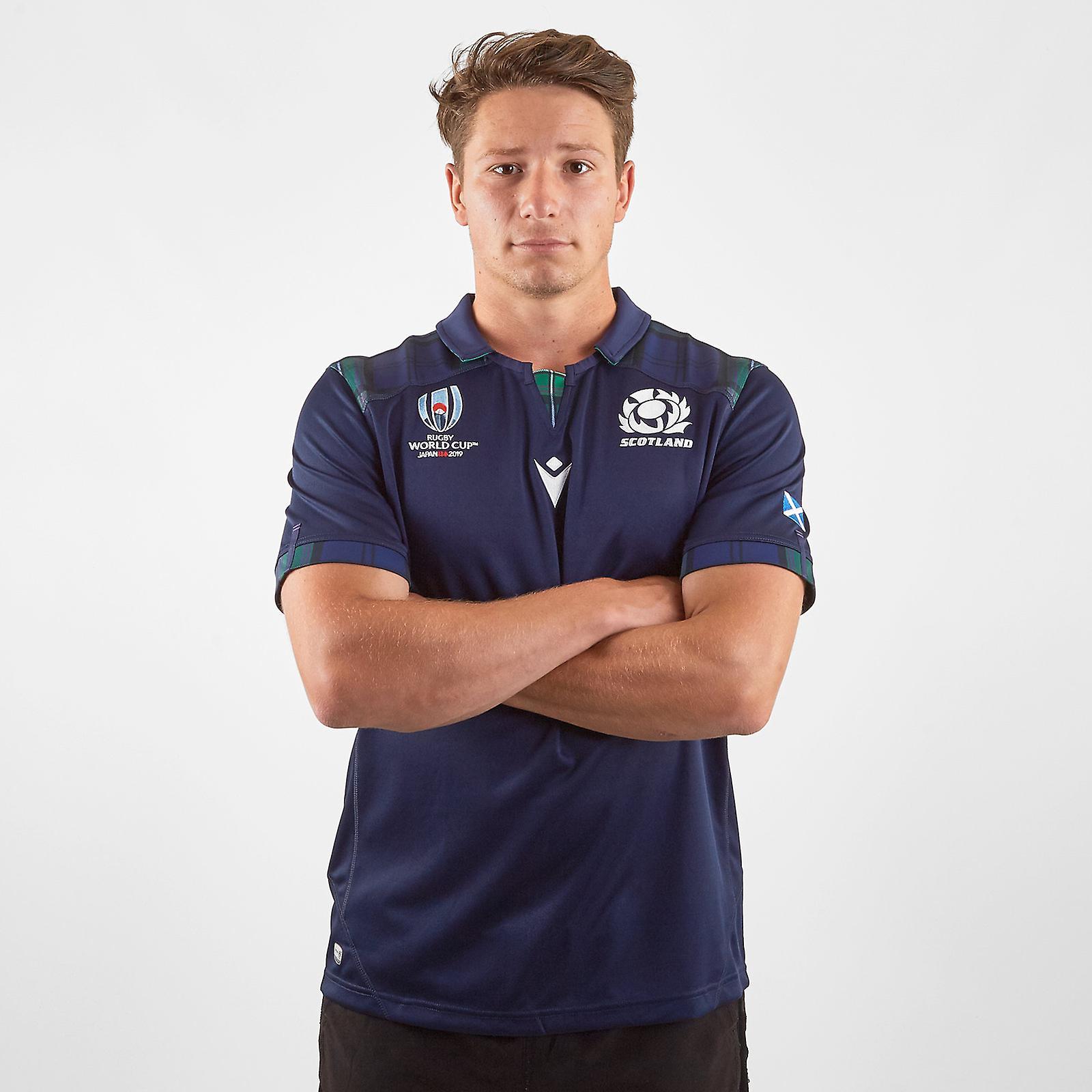 スコットランド代表 ワールドカップ2019 ラガーシャツ ネイビー macron