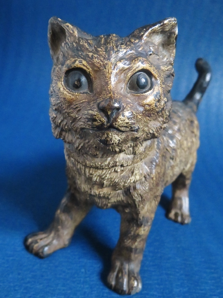 ヴィエナ・ブロンズのネコのインク台 : 友くんのパリ蚤の市散歩