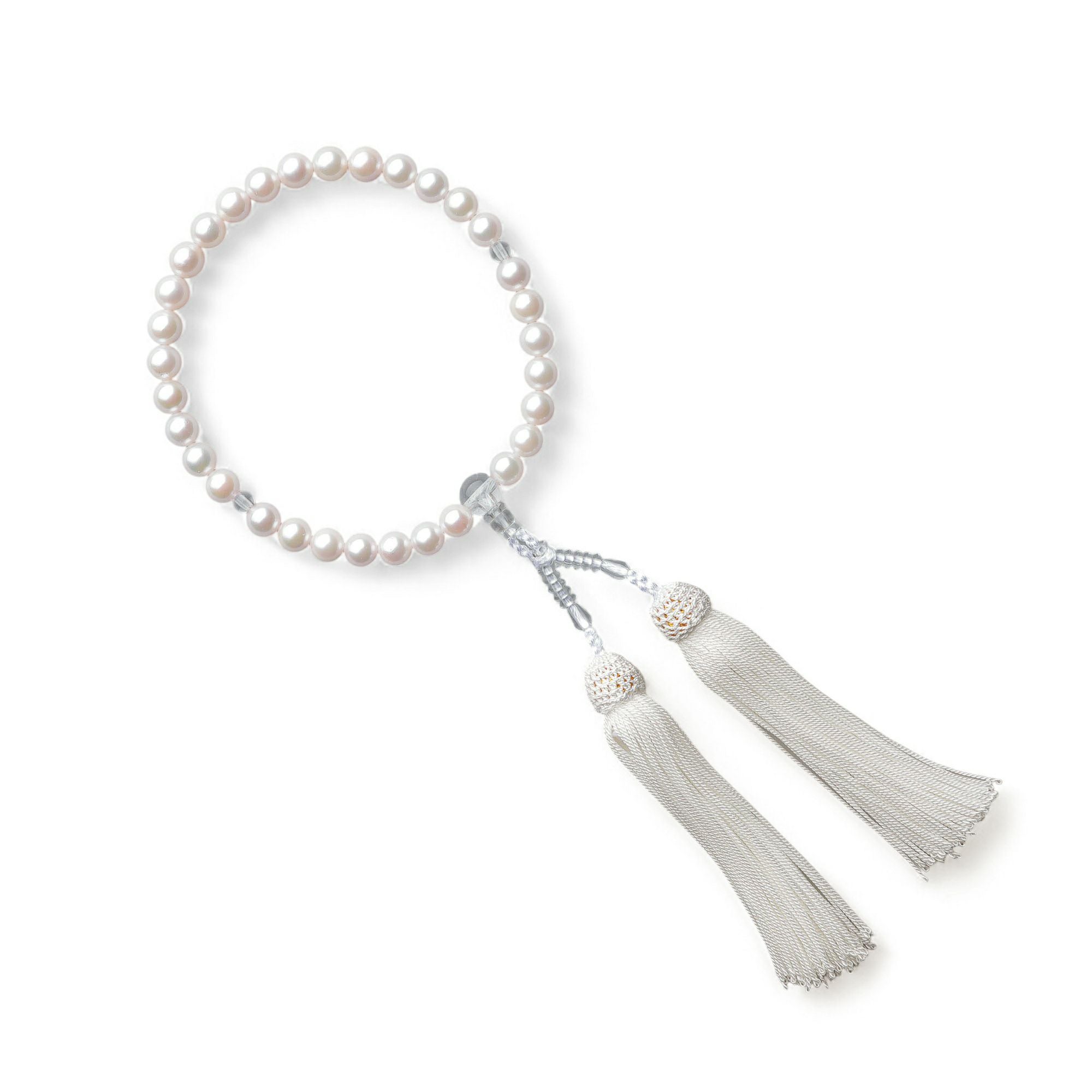 WEB限定】あこや真珠 念珠（数珠）8.0-8.5mm 正絹房 | ブレスレット・念珠