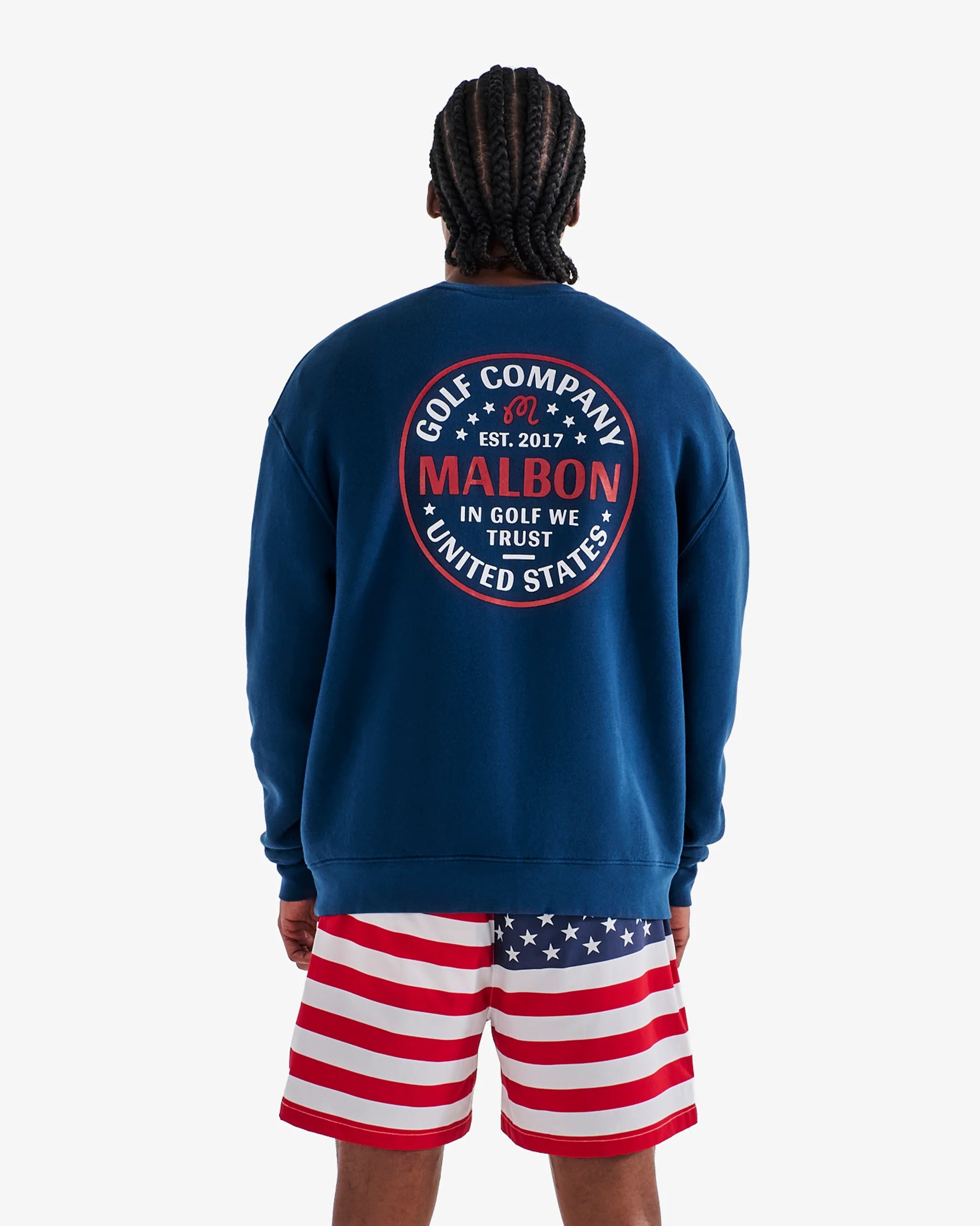 Malbon - In Golf We Trust Crew Sweatshirt