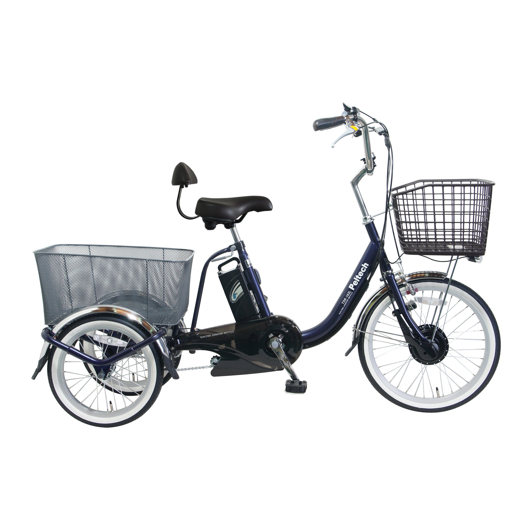 100%完成車納品】 PELTECH(ペルテック) 電動アシスト三輪車 前輪20型