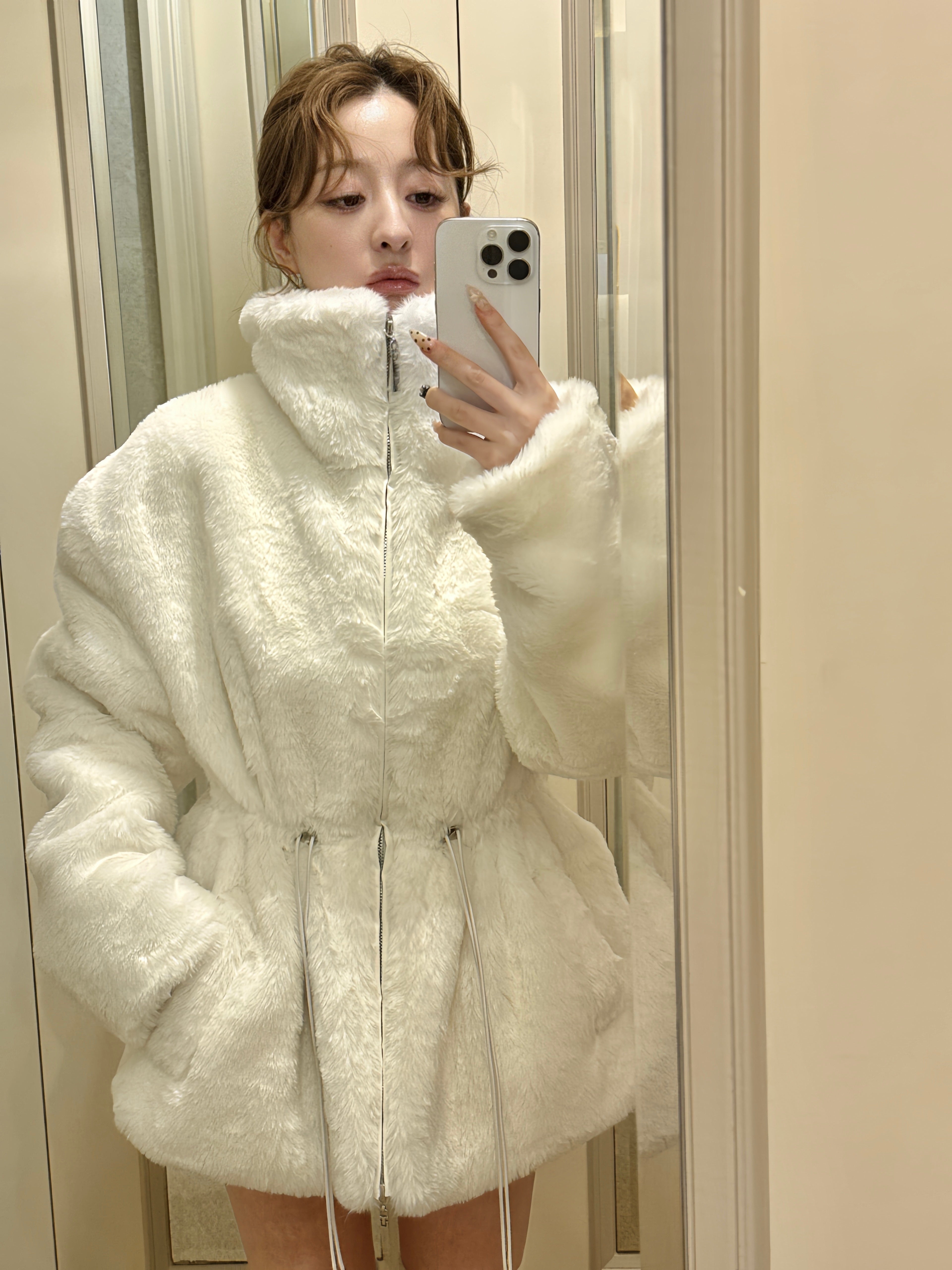 plump fur zip coat｜PELLICULE | ぺリキュール