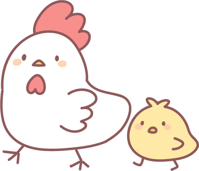 ひよこの親子 イラスト【無料】 | 無料ペットイラスト【Pet-illust