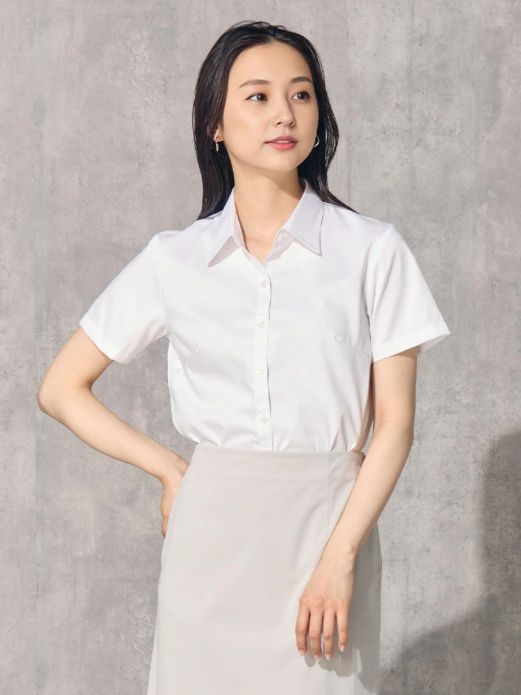 半袖ブラウス レギュラー 無地 ホワイト | P.S.FA公式通販