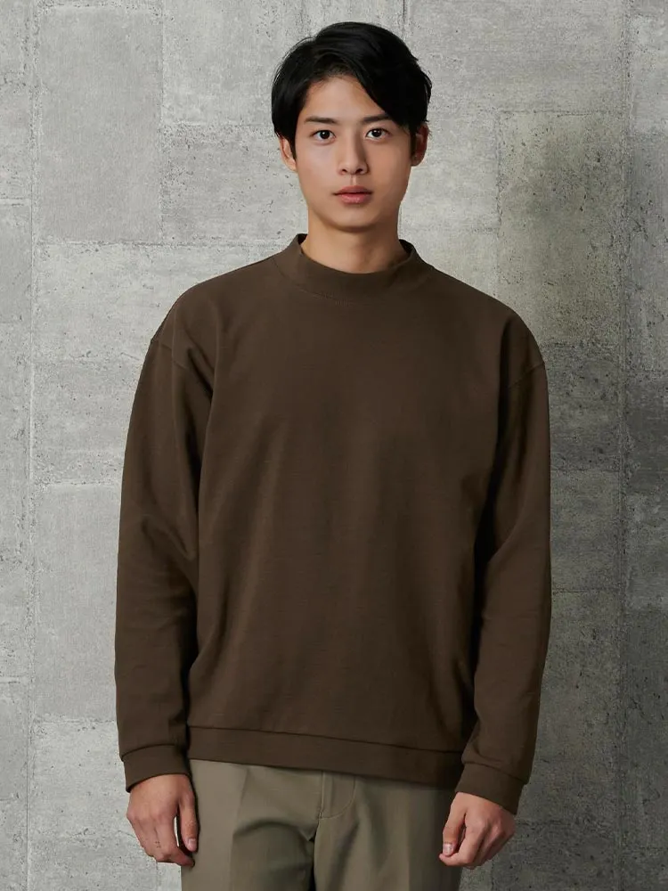 ホワイト ポンチ モックネック ロンT ブラウン/グリーン | P.S.FA公式通販