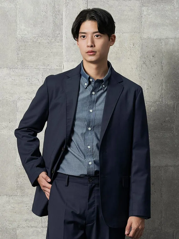 ネイビー TOKYO RUN カラーセットアップ ジャケット グリーン/ブラウン