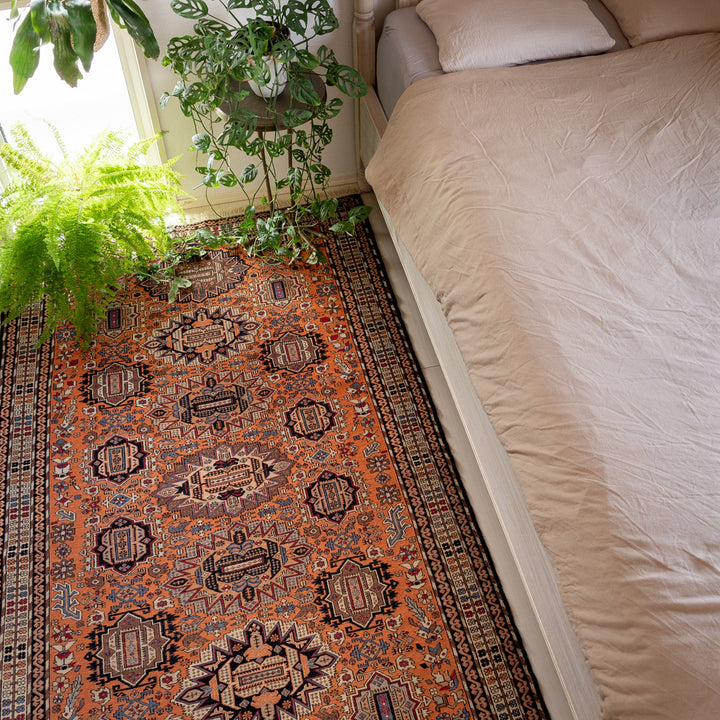 ペルシャ手織りキリム ウール ラグ アゼルバイジャン 122×215cm