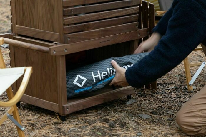 ブラックウォールナット素材のIKIKIシェルフコンテナ！使いやすさ追求