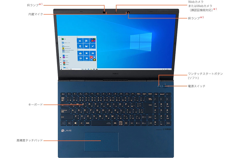 LAVIE N15、LAVIE Direct N15各部の名称・サイズ｜NEC LAVIE公式サイト