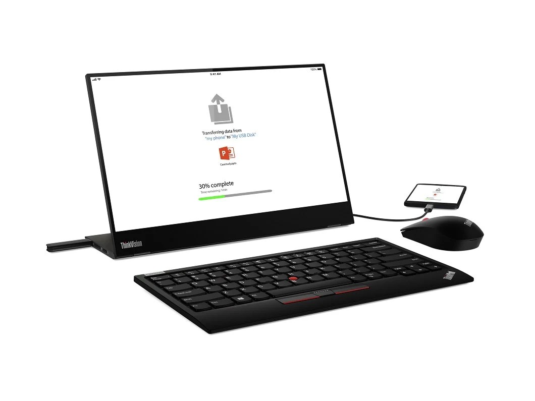 ThinkVision M14t-Experience work on-the-go with this intuitive USB