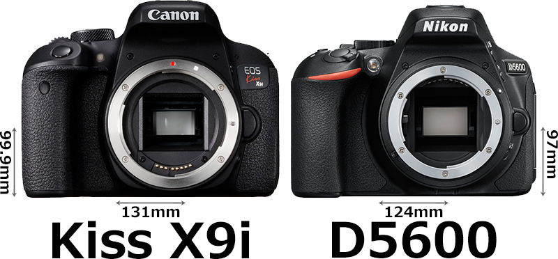 EOS Kiss X9i」と「D5600」の違い - フォトスク