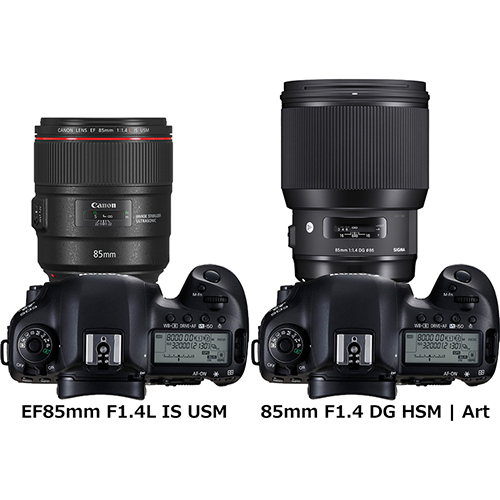 EF85mm F1.4L IS USM」と「85mm F1.4 DG HSM」の違い - フォトスク