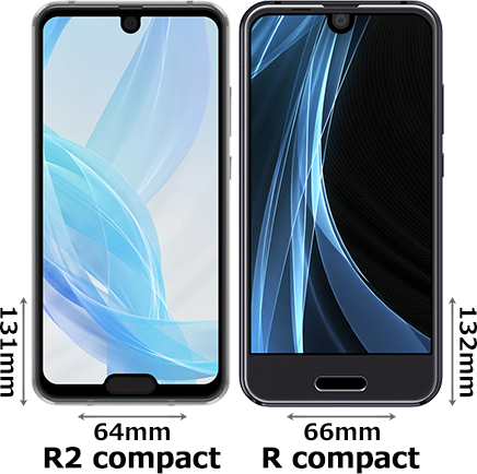 AQUOS R2 compact」と「AQUOS R compact」の違い - フォトスク