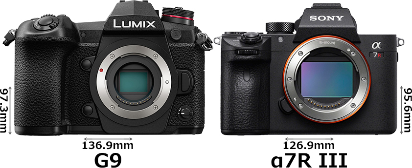LUMIX DC-G9」と「α7R III」の違い - フォトスク