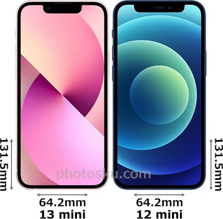 iPhone 13 mini」と「iPhone 12 mini」の違い - フォトスク