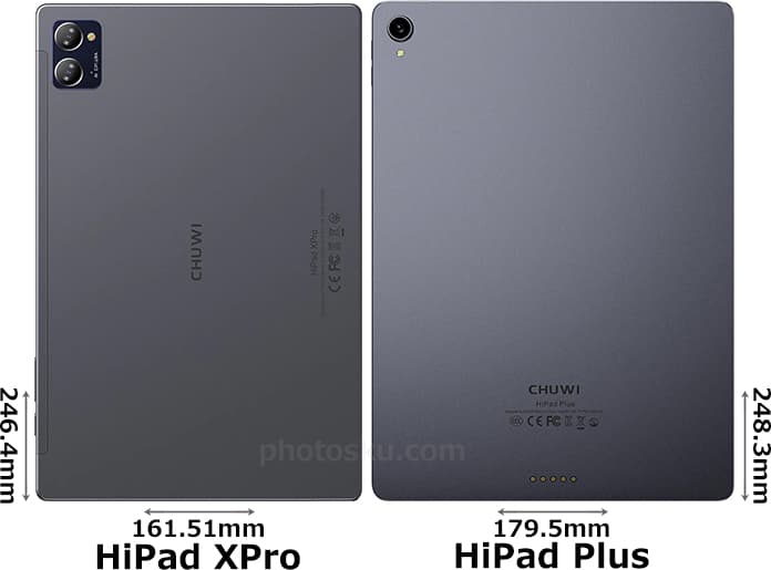 HiPad XPro」と「HiPad Plus」の違い - フォトスク