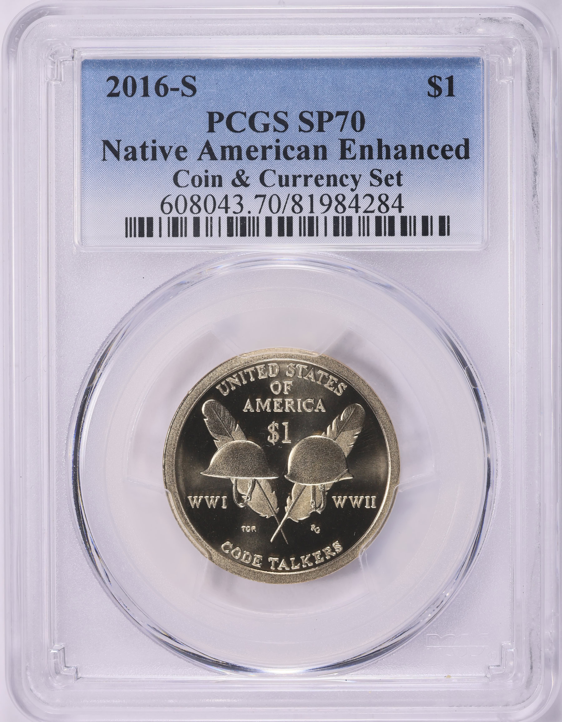 2016-S Sacagawea Dollar Wartime Code Talkers Enhanced Finish (From