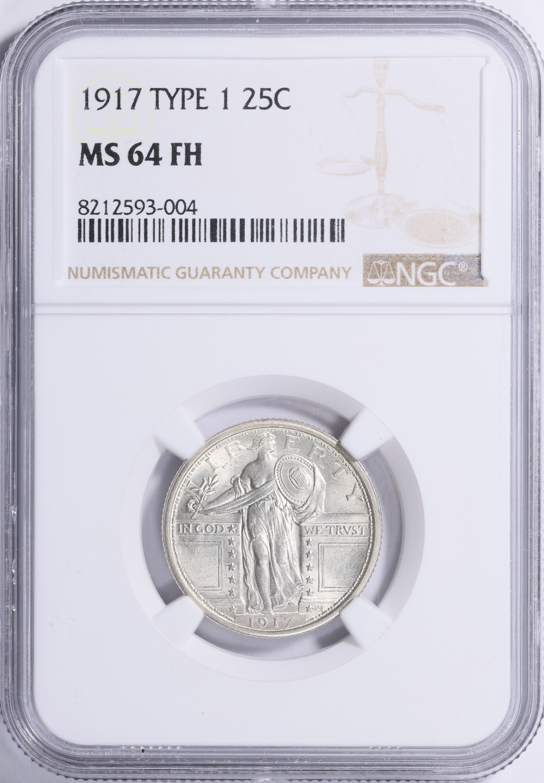 1917 Standing Liberty Quarter Type 1 NGC MS-64 FH (Item 2075321
