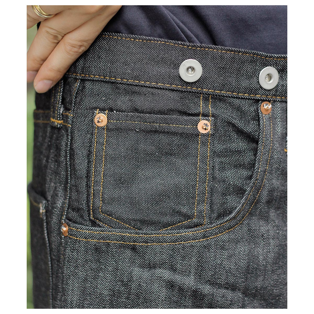 スキュー SKEWed ブラックデニム コインポケットパンツ 201 COIN