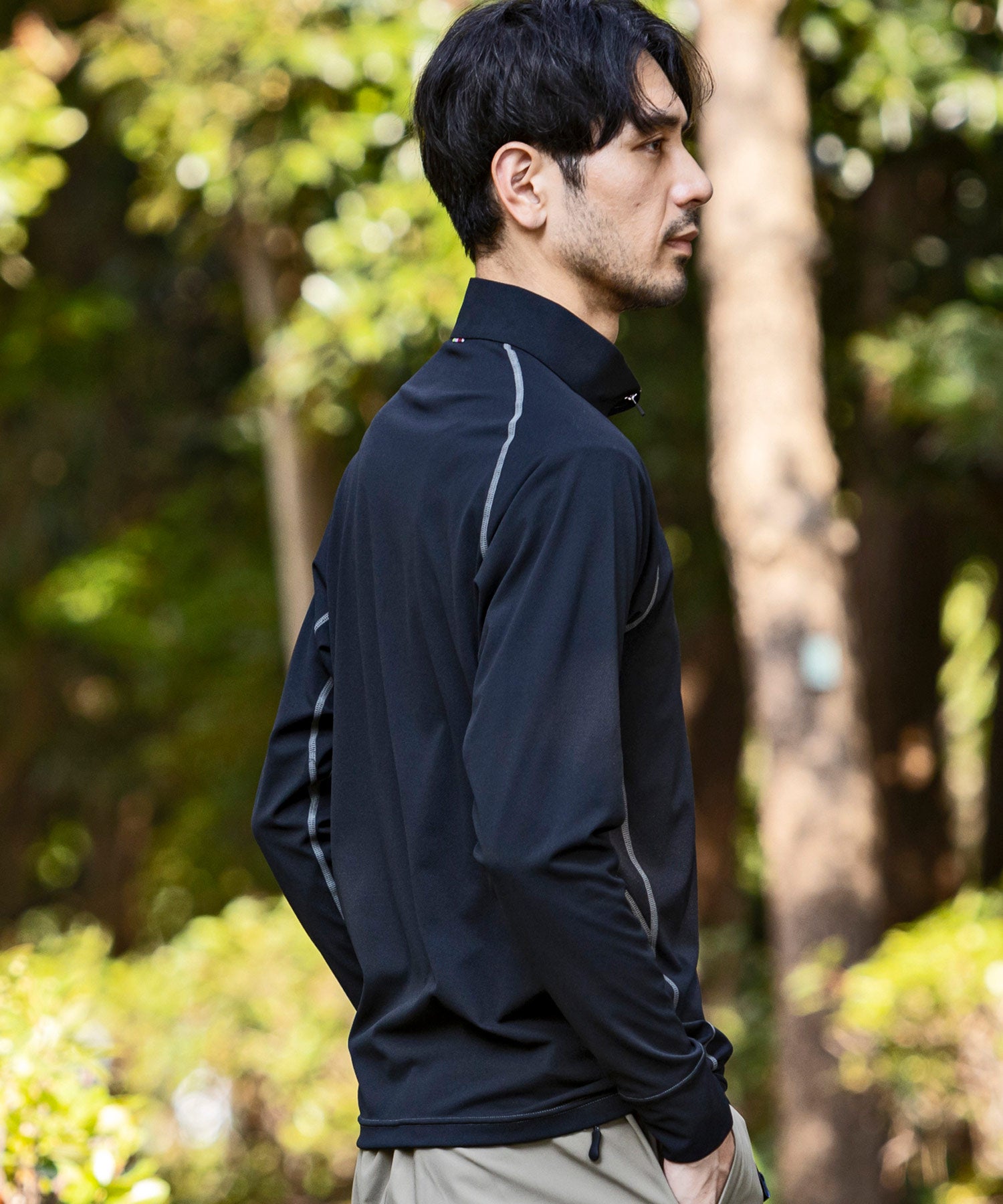 MENS】HARLF ZIP LONG SLEEVE T-SHIRTS ハーフジップ長袖Tシャツ / 速