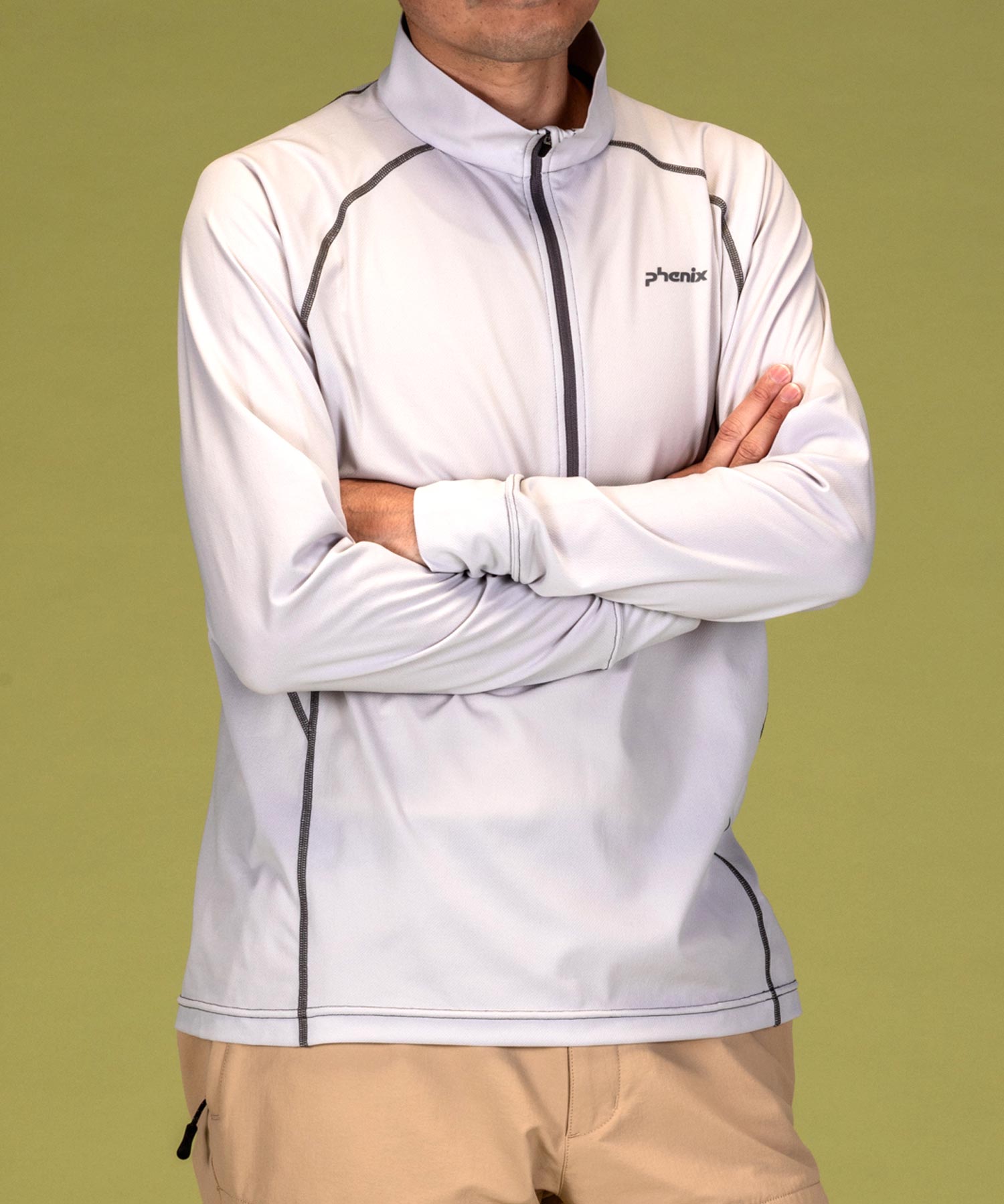 MENS】ハーフジップ長袖Tシャツ メンズTシャツ 速乾 ストレッチ 日焼け