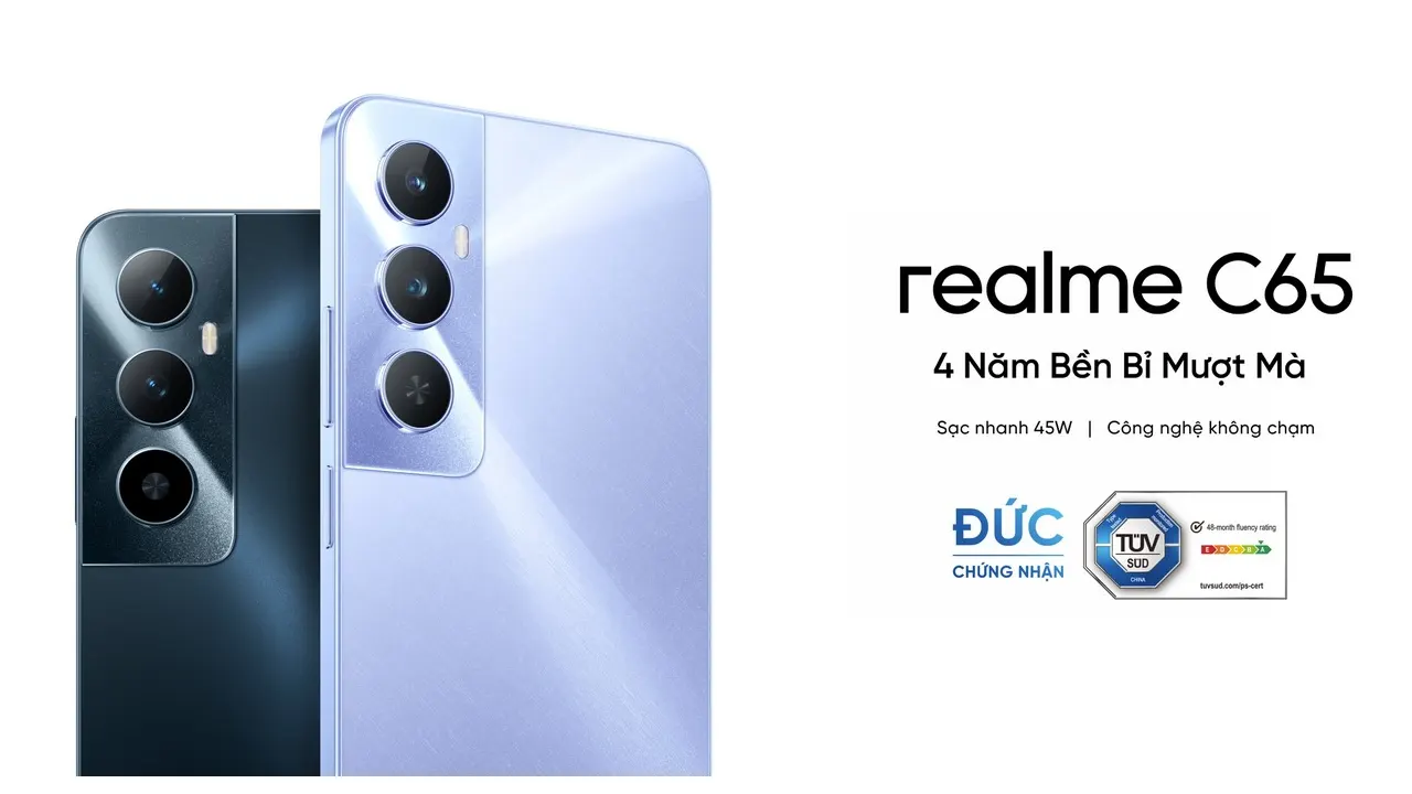 realme C65 発表、MediaTek Helio G85搭載の4Gスマートフォン