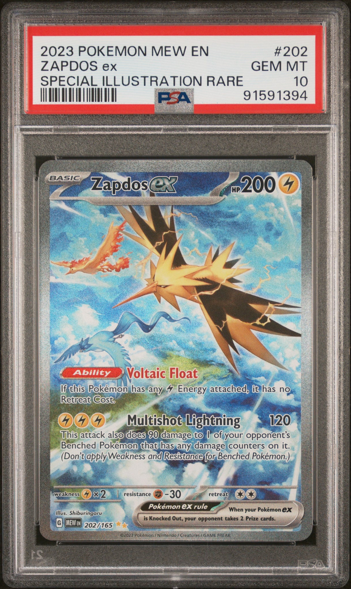 PSA 10 Zapdos ex 151 SAR (Graded Card) – Phurion